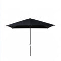 9 ft Square Black Polyester Patio Umbrella with Powder-Coated Steel Pole, 108 x 108 x 96 in